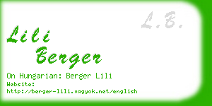 lili berger business card